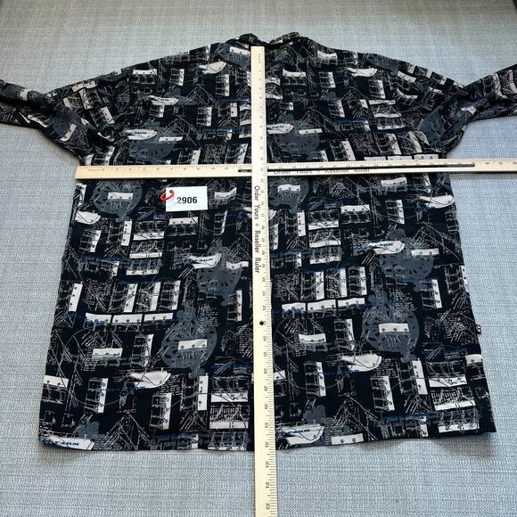 Phat Farm Shirt Mens XXL Black Nautical Ship Yacht Rope Knots Y2K Hip Hop - Picture 6 of 9